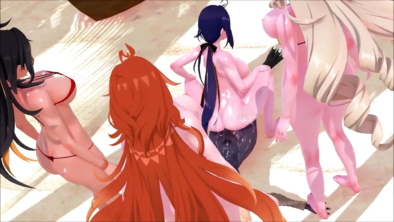 Genshin Impact - Genshin Girls in Hilichurl Beach Camp - Rough Sex - 3D Hentai Animations