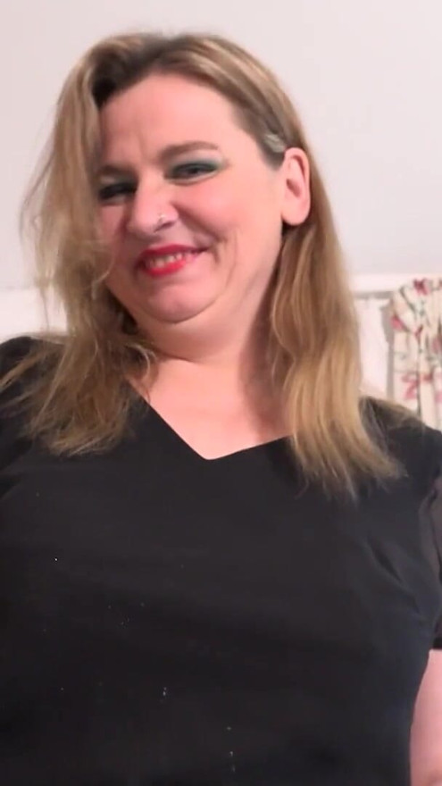 British Mature Neelala Masturbates In Her Red Stockings For You | Clip 1
