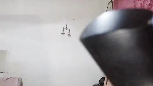 Step mother's home work with step son while husband was away