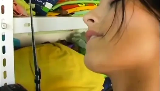 Two Amazing Lesbian Teens with Big Tits Lick and Masturbate Their Pussy with a Dildo