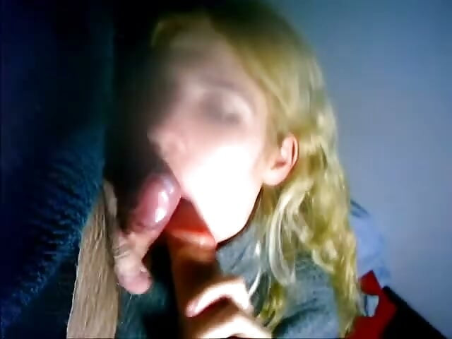 young blonde sucks cock and toy wanting two cocks cum In mouth