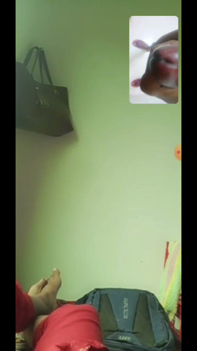Wife video call handjob cum | Clip 1