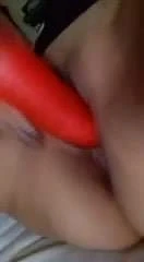 Masturbating milf hard dido fuck and orgasm squirt