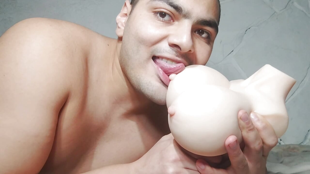 Tits Massage - Sucking Sex Doll's Tits - Big Penis Masturbation