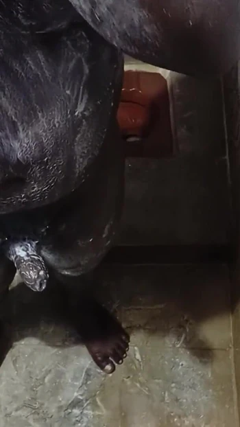 Powerful moment from "shower bathing and handjob cum"