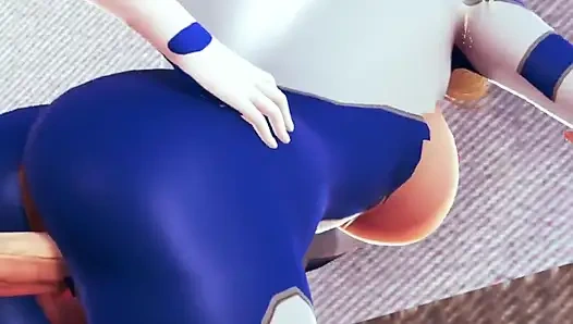 Unsichtbare frau wird mit elastischem schwanz gefickt. Parodie