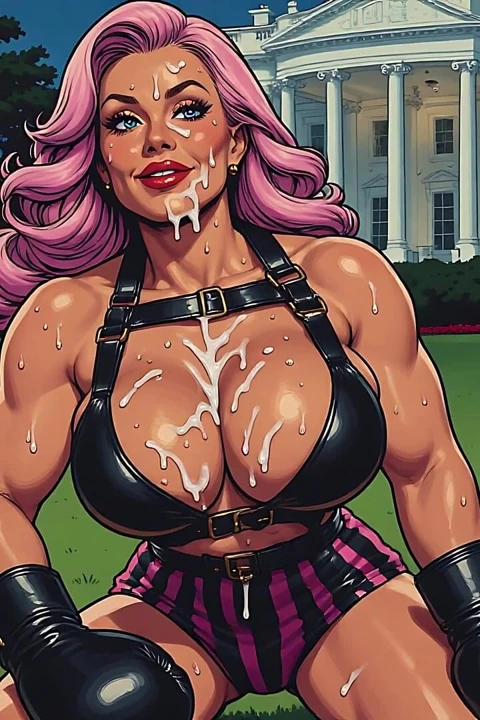 Cum Covered Fitness Babes Art