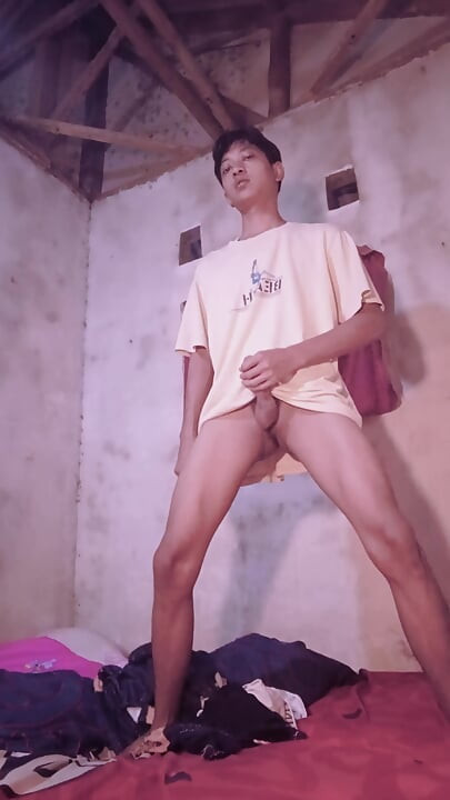 Asian Masturbating To Crot And Smearing Camera With Cum