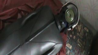 Neoprene bodybag, gasmask and biker helmet - 1