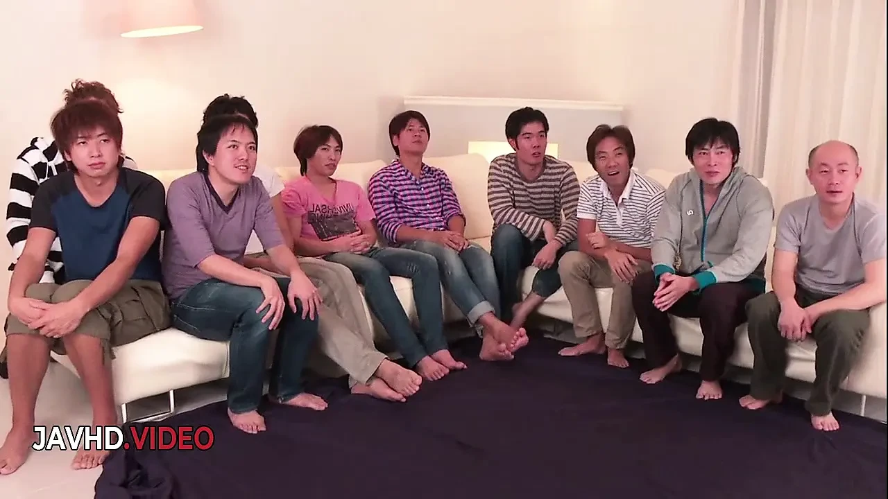 Intense Japanese blowjob session with staggeringly sexy Mihono servicing many cocks