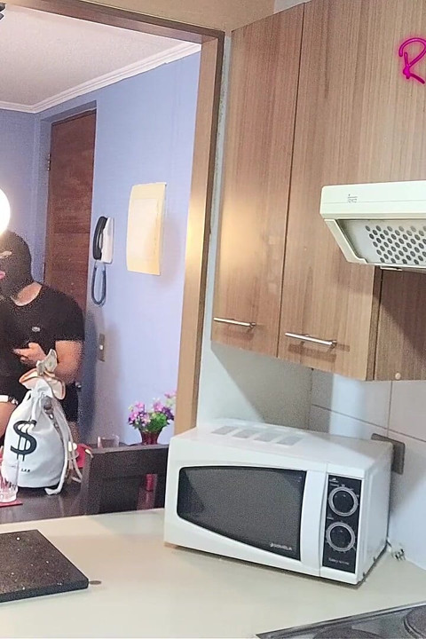 Videos for Fans: a Masked Young Man Fucks Me in the Kitchen