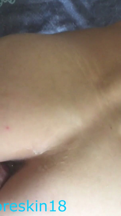 College student with daddy pumping cum out of a powerful dick! | Clip 1