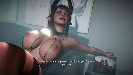 Succubus Sikini Sert Anal Kovboy ve Vajinal Binerek Kırılana Kadar Sürüyor
