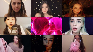 Asmr - compilação por cumangels (tela dividida das meninas mais fofas)