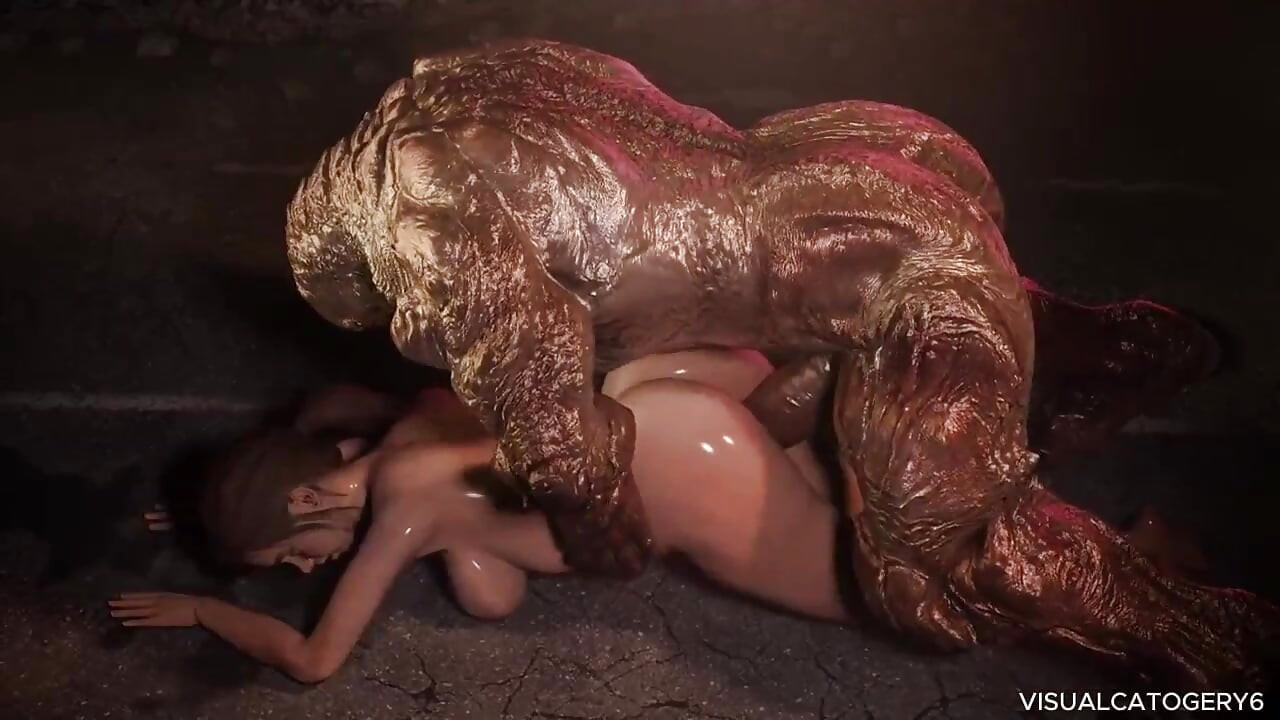 거대한 자지를 가진 괴물이 예쁜 소녀를 따먹어