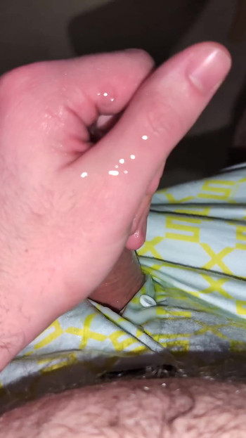 Iconic moment from "Manly man masturbates and cums with sexy boxer shorts"
