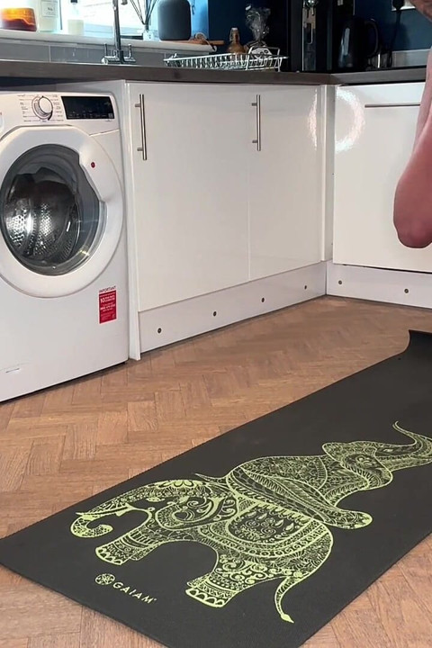 Nude Kitchen Yoga with View of My Perfect Ass