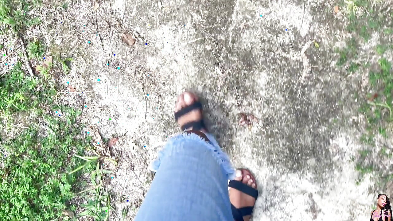 Mommy Walks Barefoot Outside