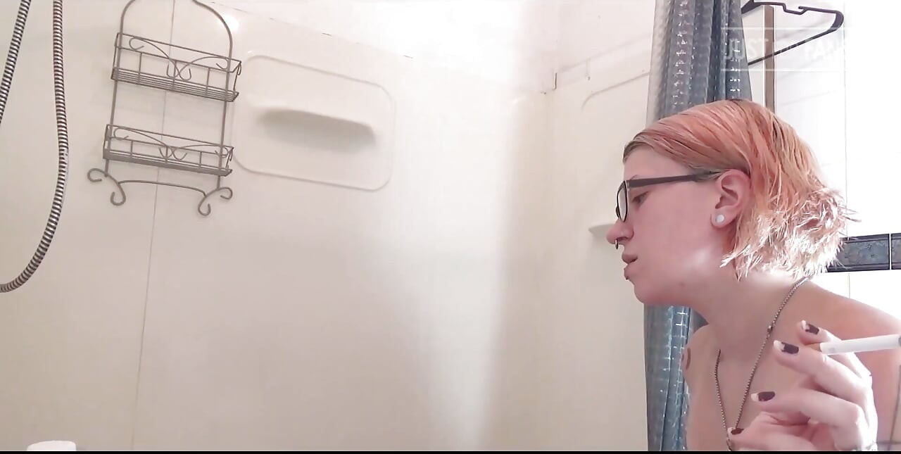 Candid Post-shower Smoke