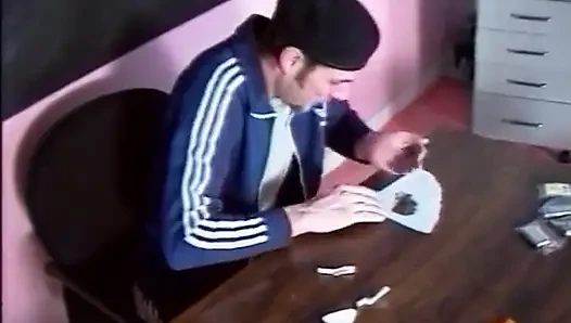 Sexy teen with hairy cunt gets anally drilled in a threesome