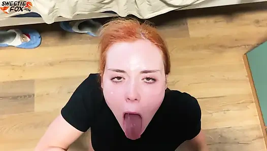 Classmate Facefuck Hot Redhead and Doggystyle Fuck after Exam
