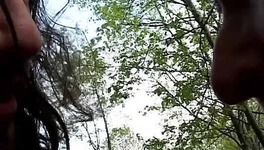 Andrea's Stepmom in the park make sex with young gays