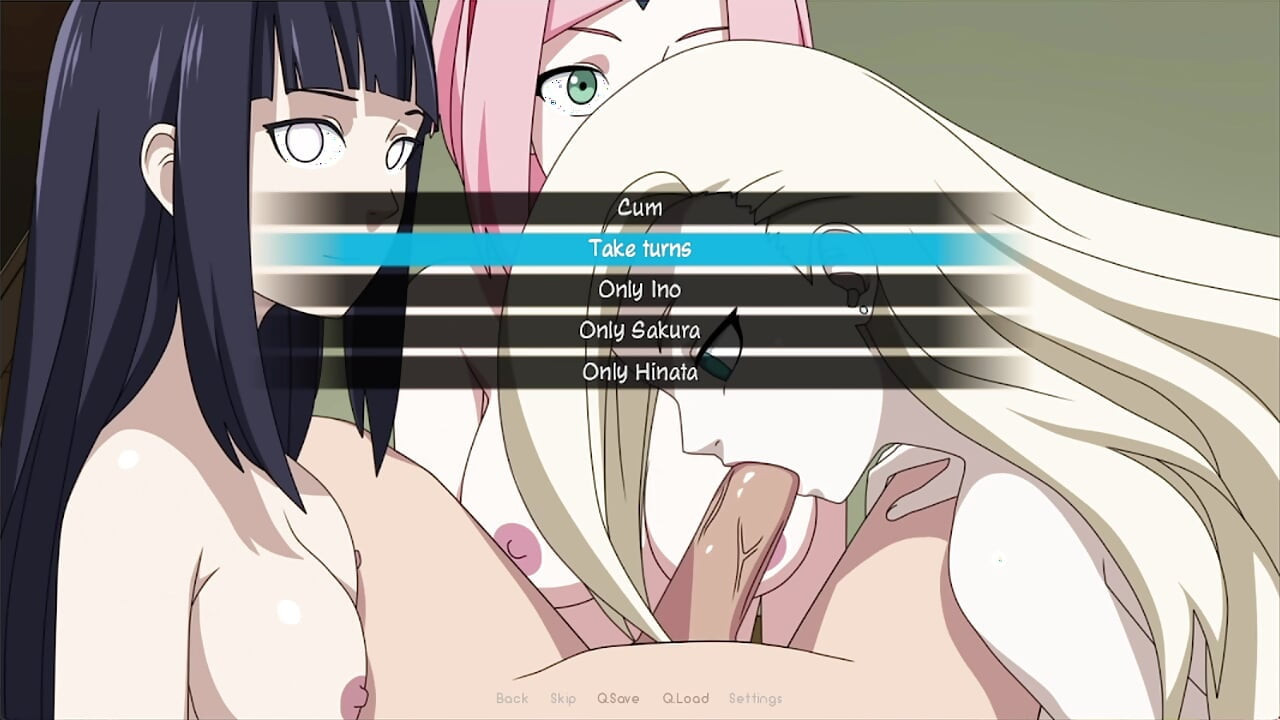 Naruto Dominates Hinata, Ino & Sakura - Hardcore Threesome in the Bedroom
