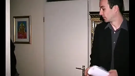 Wonderful brunette babe is pleasuring guy's big cock