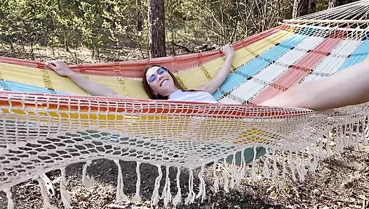 PETITE BABY FUCKED HARD IN THE ASS IN A HAMMOCK AT A PICNIC. AMATEUR - MIA BANDINI