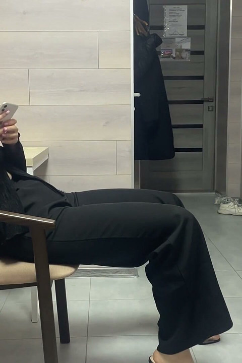Female in Control Dry Hump by Blonde Business Woman in Heels