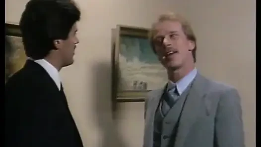 Classic stud fucks big breasted brunette &amp; sexy blond skank in office