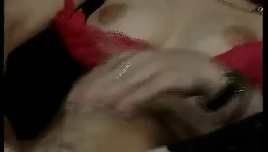 Classy German Lady in Stockings Plays with Her Pussy