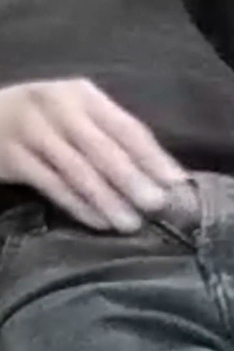 Cute Jon Arteen Gay Twink Jerks off Outdoors, Dry-humps the Air, and Shoots Cum Through a Hole in His Pants