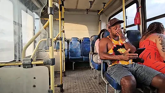 A SHAMELESS COUPLE RIDING IN PUBLIC TRANSPORT AND BACKSEAT PASSENGER FILMING EVERYTHING