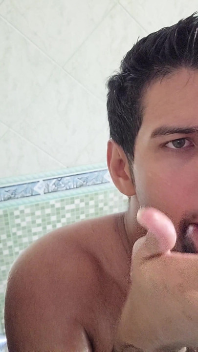 Playing with myself in the bathroom – Solo masturbation & wet finish | Clip 2