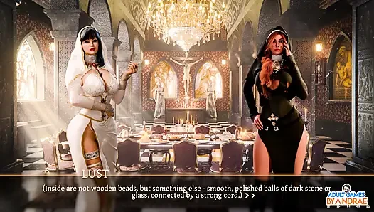 Sisters in Sin Gameplay Part 14 - Rebecca Holds the Key Inside Her Pussy