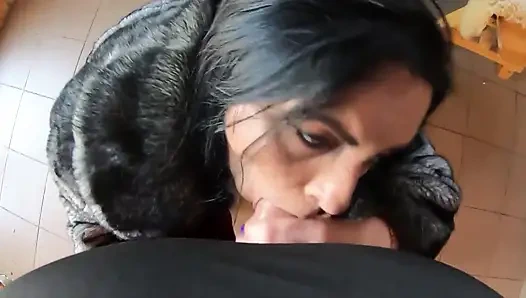 Elegant Fur-coated Slut Fucked on a Wooden Table and Covered in Cum Twice