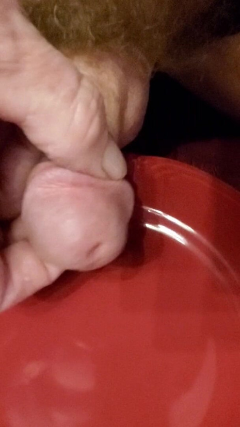 Shavebrush soft tiny grandpa penis sperms