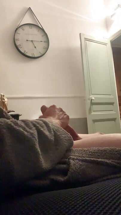 Waking up in a bathrobe and handjob