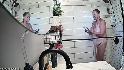 Mrs. Joanne Tanner a Real Public Schoolteacher Captured in the Shower 05-01-26 & 05-03-26