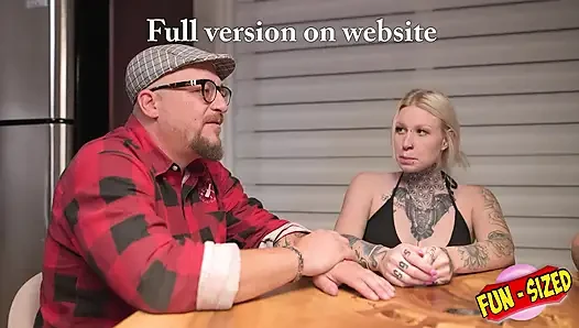 FunSize Teens - A Petite Babe full of Tattoos is Fucked hard in a Threesome