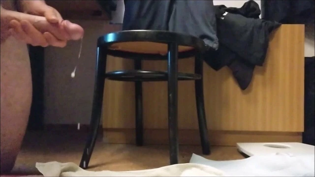 Huge Cumshot with huge white cock long shot