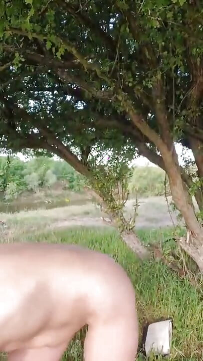 Outdoor MILF Anal Toy and Dildo Masturbation