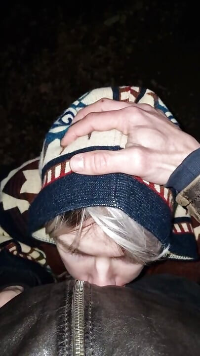 Cute Femboy Sucks his Boyfriend's Dick in the Woods