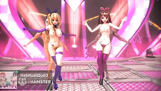 mmd r18 Kizuna AI & Mirai Akari Lamb animasi seks hentai 3d ntr bdsm cum fuck anal creampie vrchat
