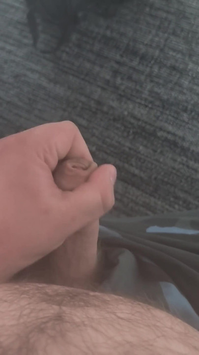 Fat Hairy Bear Jerks off in the Office and Cums on the Floor