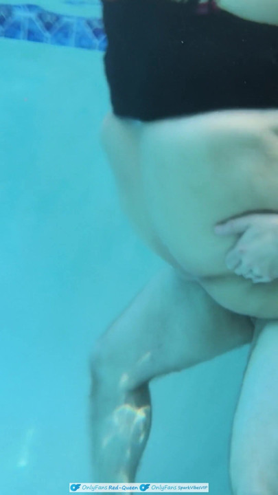 Cuckquean POV - BBW Cuckcake Fucks My Husband in Outdoor Pool While I Film Underwater | Clip 1