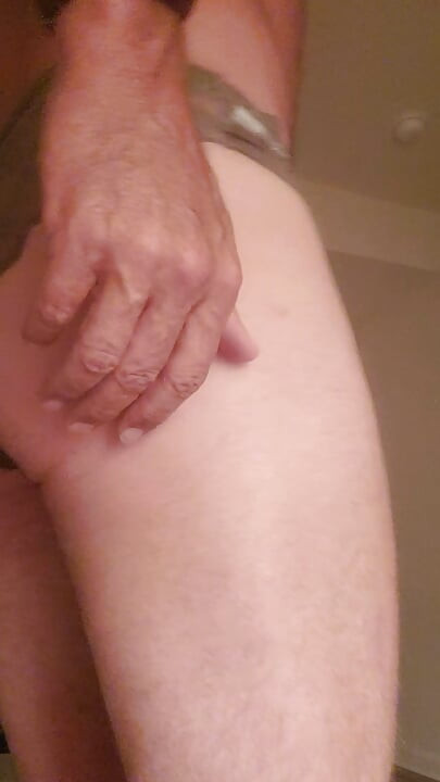 Cumming on retro panties.