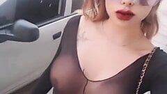 TRANNY PENETRATED BY HER LOVER AT A PRIVATE GAS STATION