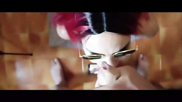 MILF Blowjob with Sunglasses and Cum on Face